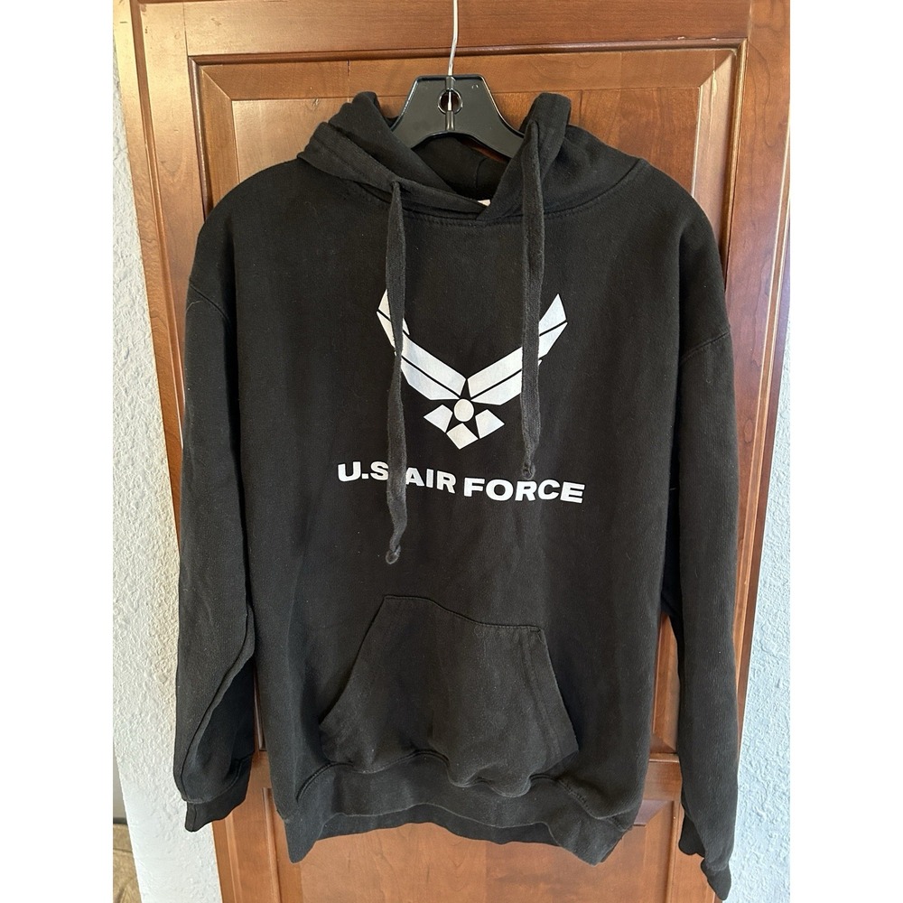 US Air Force Logo American Military USAF Unisex Hoodie Sweatshirt Black USA Made